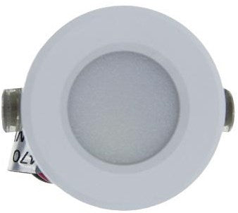 Mini spot encastrable LED 1,5w 2700k 37mm 60° rond fixe blanc - led4630