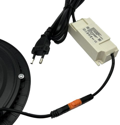 Downlight à panneau LED 12w 3000k incl. driver noir - led2630