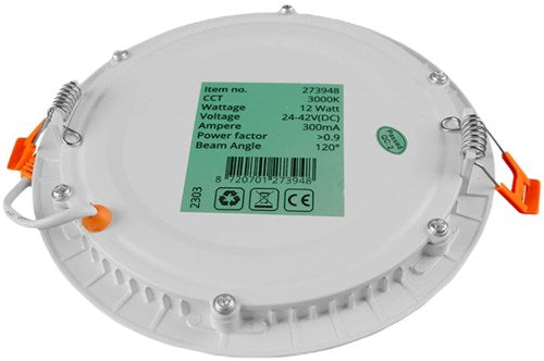 Downlight à panneau LED 18w 4000k incl. driver blanc - led2643