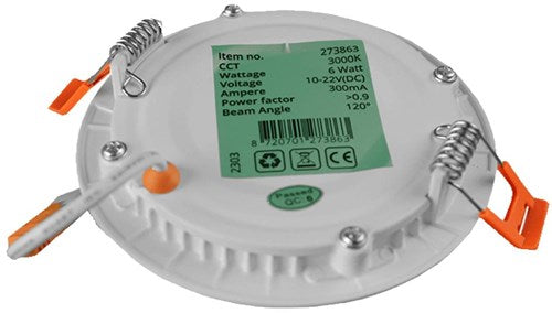 Downlight à panneau LED 6w 4000k incl. driver blanc - led2613