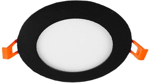 Downlight à panneau LED 6w 4000k incl. driver noir - led2612