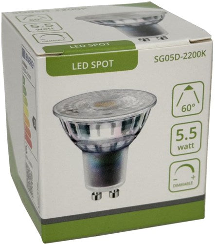 Spot LED gu10 230v 5,5-50w 60gr 2200k dimmable - led0680