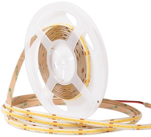 Bande LED cob flex 5m 24v ip65 blanc chaud 3000k - led1201