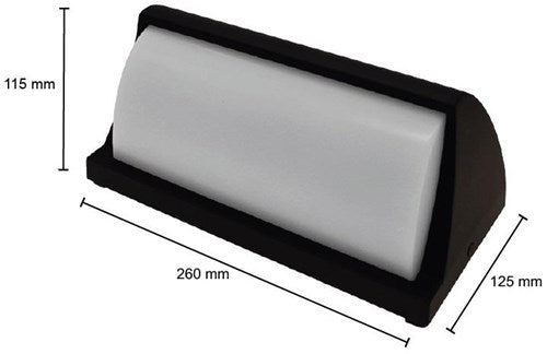 Applique LED 12w rectangle noir 3000k - 5082200