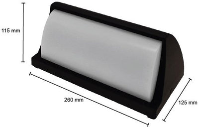 Applique LED 12w rectangle noir 3000k - 5082200