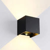 Applique LED 2x3w up down carrée noire 2700k + capteur - 5082077