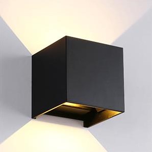 Applique LED 2x3w haut bas carré noir 3000k - 5082070