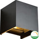 Applique LED 2x3w up down carrée noire dtw - 5082074