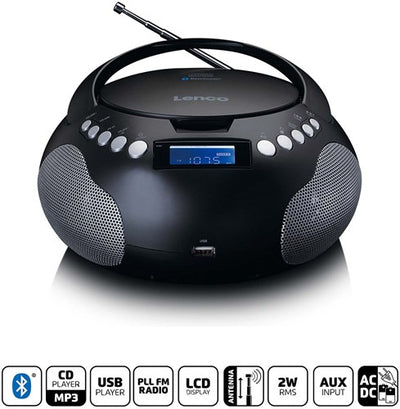 Radio portable Lenco CD MP3 avec USB et Bluetooth noir - SCD-331bk