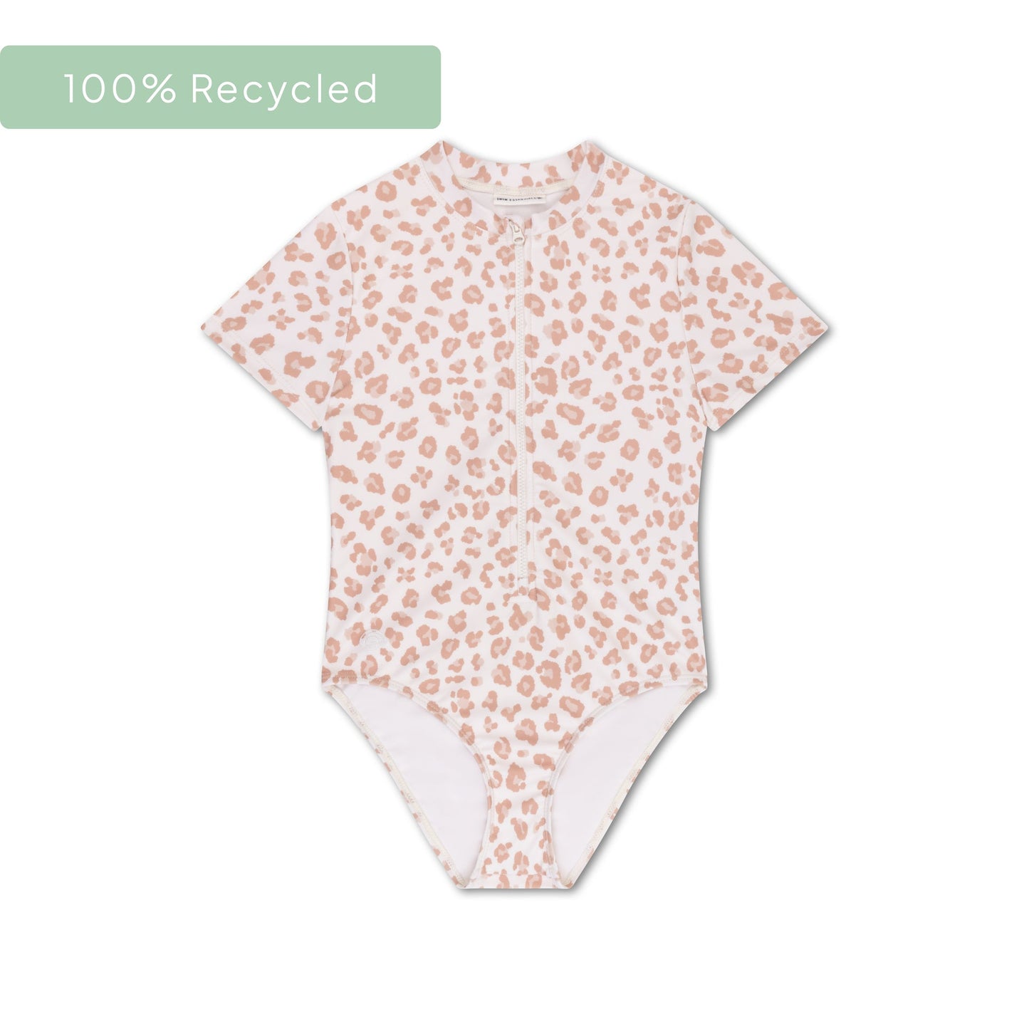 Léopard | Troisse de bain UV Beige avec manches courtes