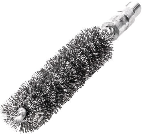 Brosse à tuyaux Lessmann | longueur 115 mm d. 16mm | fil d'acier ondulé | longueur de dépôt 80 mm | 1 pièce - 500316 500316a