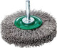 Brosse ronde Lessmann | d. Tige de 50 mm, épaisseur de fil de 6 mm, 0,3 mm | acier inoxydable 11 mm 15 000 tr/min | maximum. vitesse 15000 min-¹ | 1 pièce - 415362 415362
