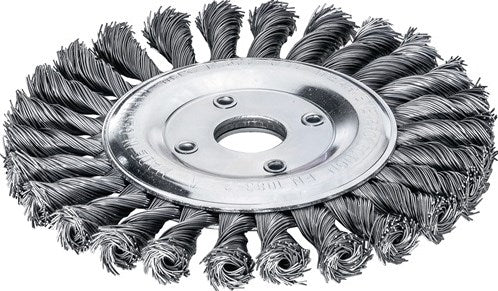 Brosse ronde Lessmann | trou d. 125 mm épaisseur de fil 0,5 mm | acier 14 mm | 12 500 tr/min | 1 pièce - 473211 473211