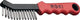 Brosse métallique Lessmann | longueur 225 mm | Acier de 0,35 mm | 2 rangées | 1 pièce - 182401 182401