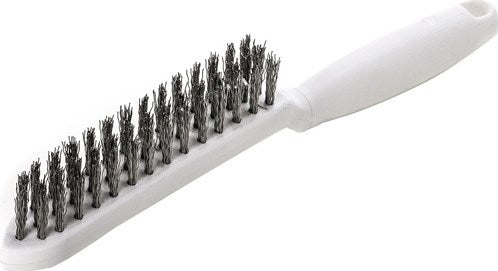 Brosse métallique Lessmann | longueur 285 mm | Fil ondulé en acier inoxydable de 0,35 mm | 3 rangées | 1 pièce - 185431 185431