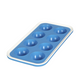 Abi Levivo moule à glaçons silicone demi-cercle 8 cubes bleu