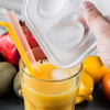 Abi Levivo moule à glaçons silicone demi-cercle 8 cubes blanc