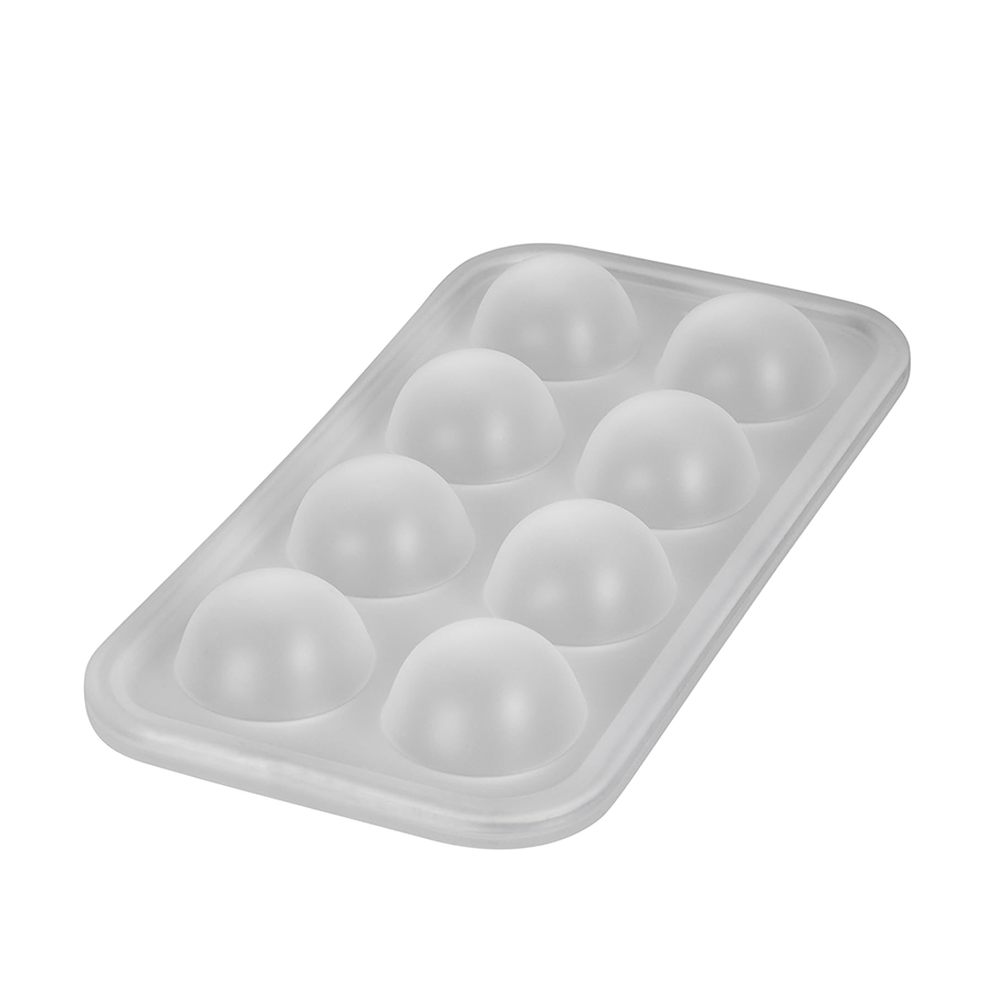Abi Levivo moule à glaçons silicone demi-cercle 8 cubes blanc