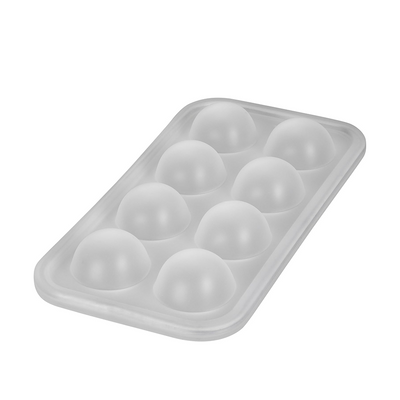 Abi Levivo moule à glaçons silicone demi-cercle 8 cubes blanc