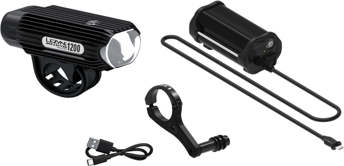 Lezyne deca stvzo 1200 kit d'éclairage chargé