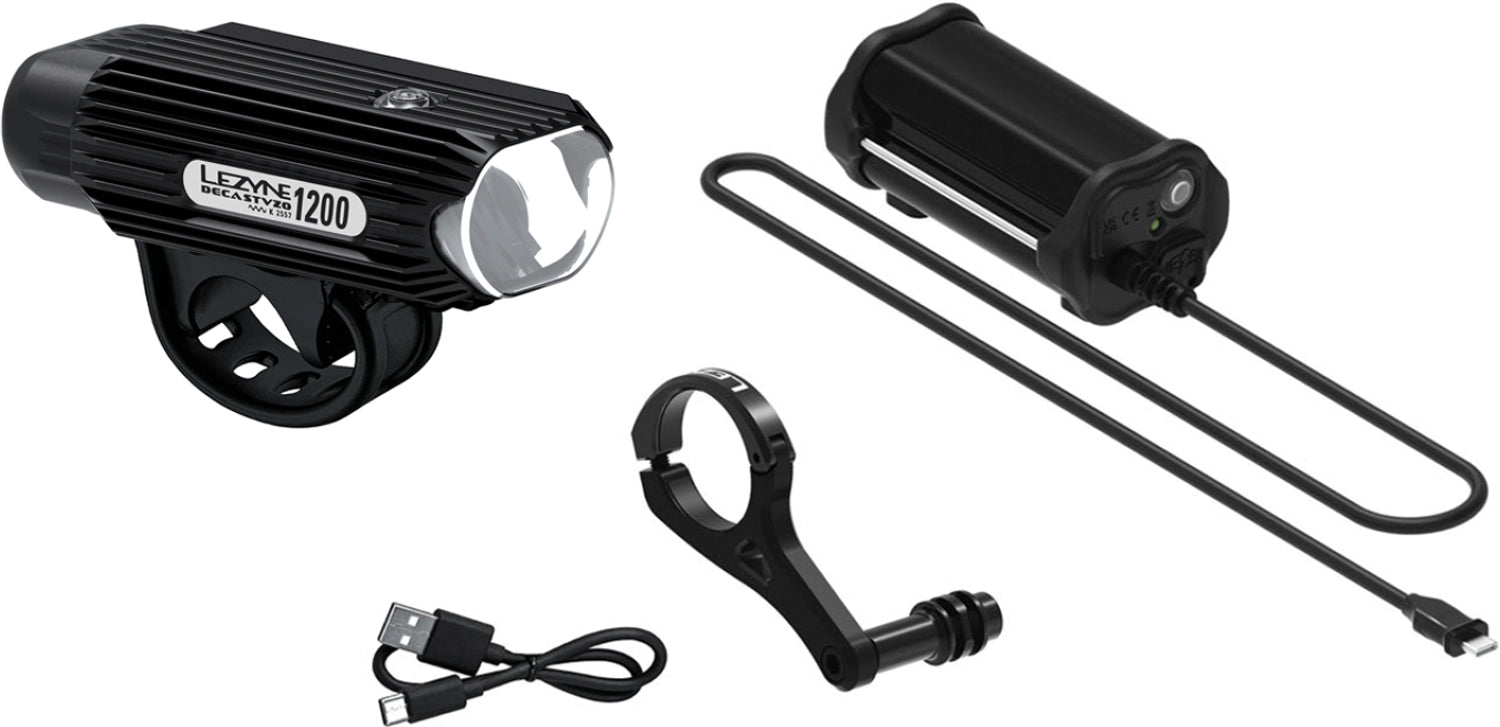 Lezyne deca stvzo 1200 kit d'éclairage chargé