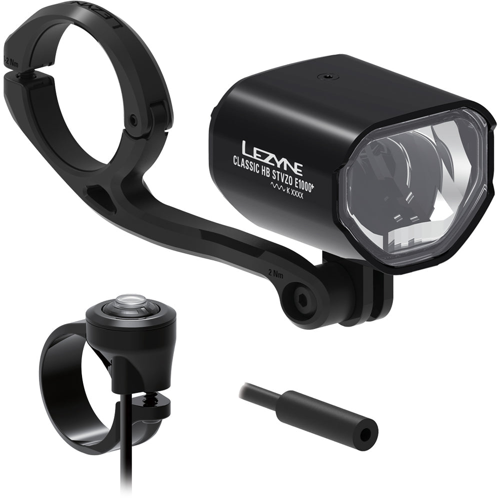 Feu avant Lezyne e-bike classic hb stvzo e1000+