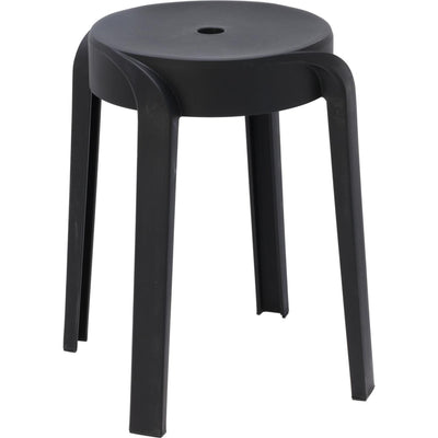 Tabouret de décoration empilable noir