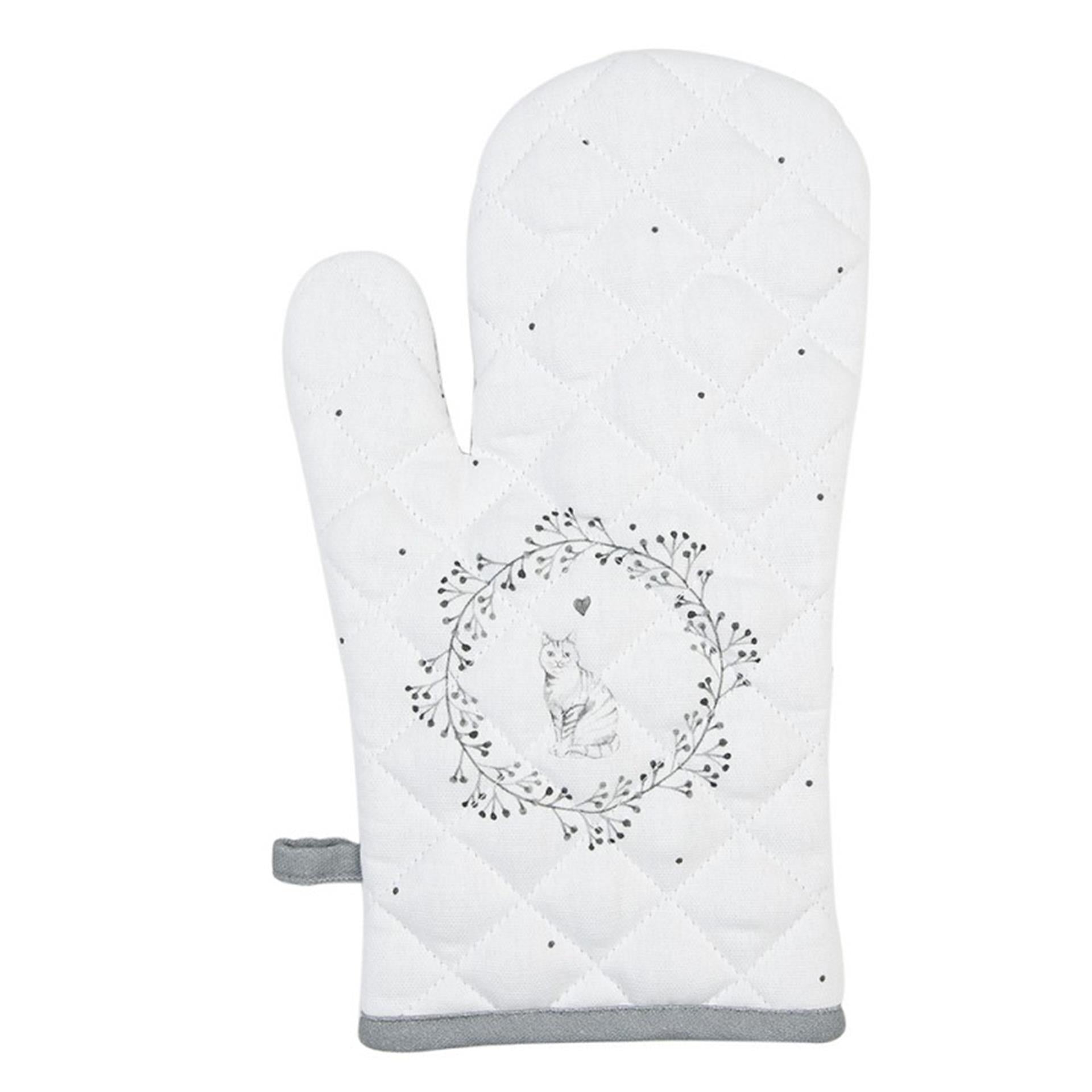Clayre eef gant de cuisine chat 18x30cm