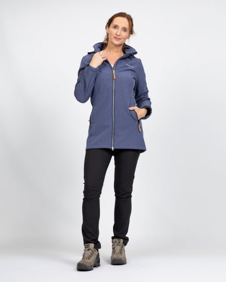 Ligne de vie Kya Softshell Parka Ladies Blue foncé taille xl