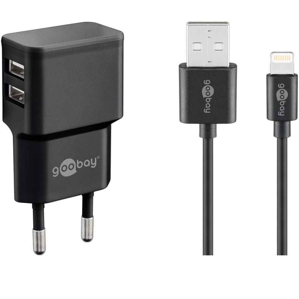 Ensemble de chargeur de Lightning Gobay Dual Lightning (12 W)