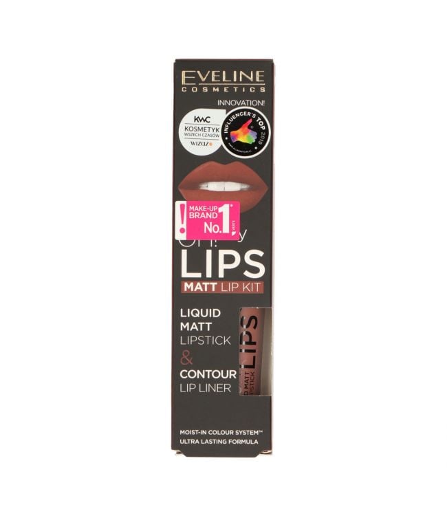 Eveline Eveline Oh! Mes lèvres Liquide Matt Kit n ° 02 Chocolate laiteux