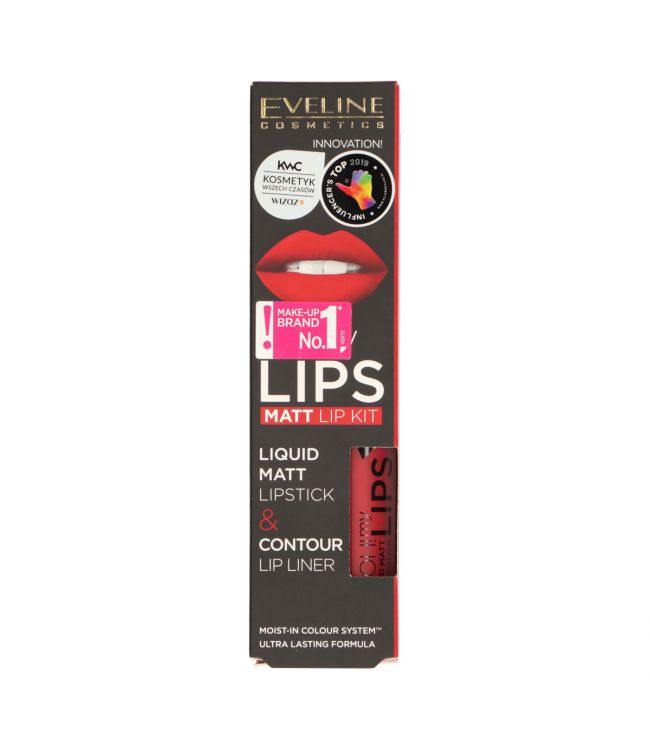 Eveline Eveline Oh! My Lips Liquid Matt Lip Kit n ° 05 Rouge Passion