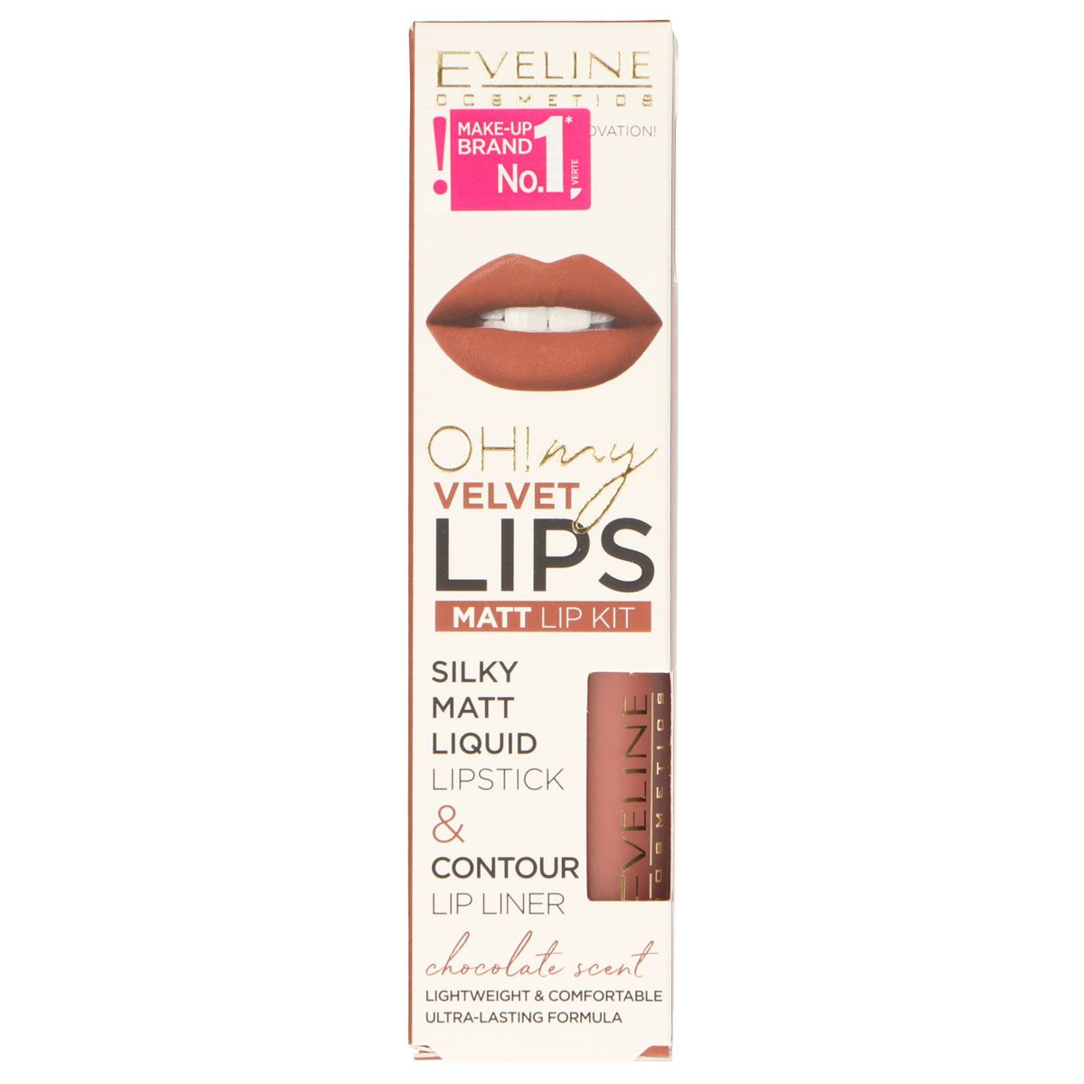 Eveline Eveline Oh! Mes lèvres kit de lèvres Liquid Matt Silky No. 12 Praline Eclair