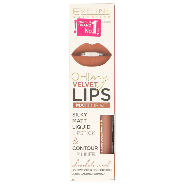 Eveline Eveline Oh! Mes lèvres kit de lèvres Liquid Matt Silky No. 14 Choco Truffe