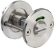 Lèvres s'ajustant autour de la rosette | rond | libre-occupé | acier inoxydable brossé | épaisseur de porte 40mm et 54mm - 10020954
