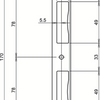 Lips sph2420s Gâche d'angle pour loquet et pêne dormant pour portes à feuillure | acier galvanisé. | 170x22mm - 7170347