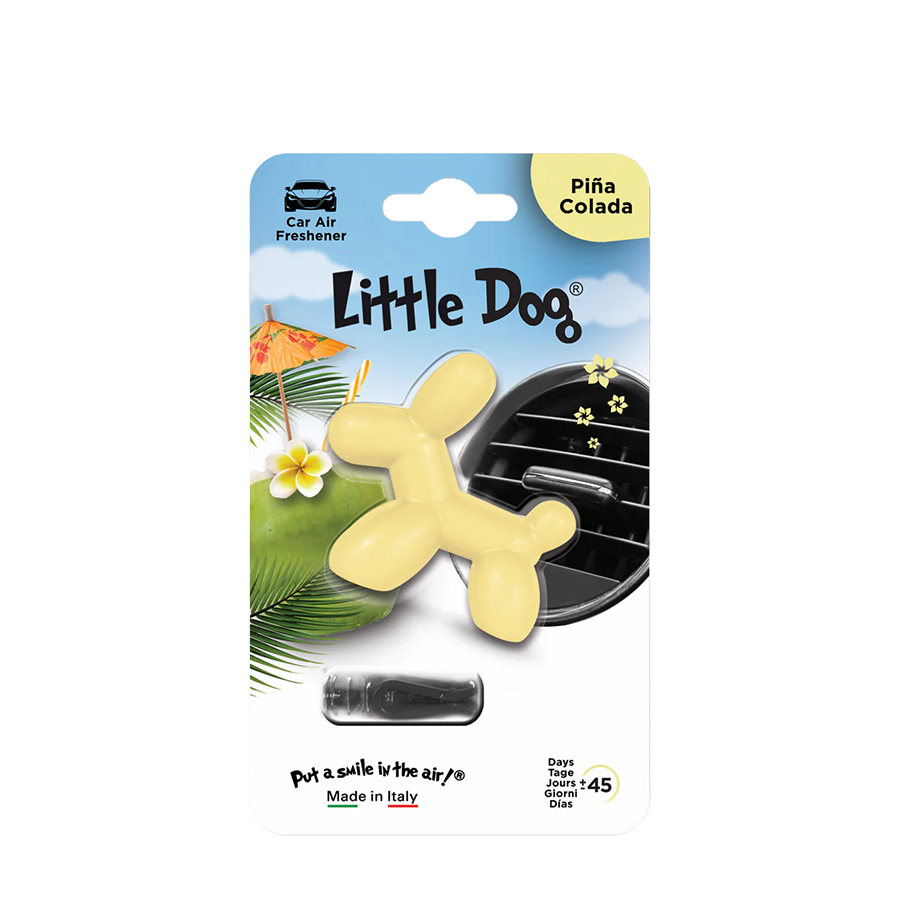Désodorisant pour voiture petit chien pinã colada