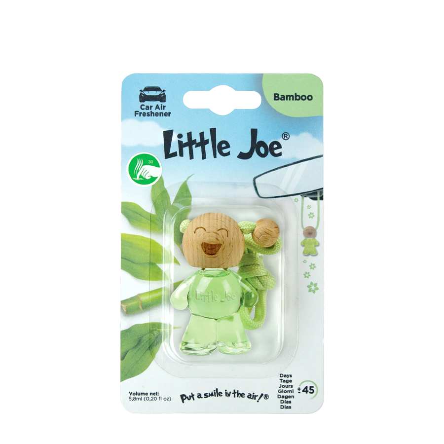 Little Joe désodorisant voiture bouteille en verre bambou