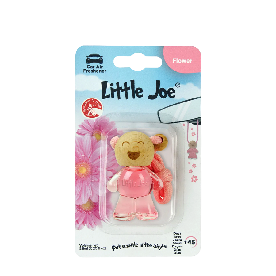 Little Joe désodorisant voiture bouteille en verre fleur