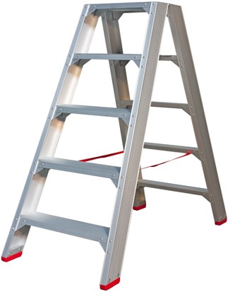 Petit escalier industriel jumbo superpro - 2x5 marches avec support - 4741000205