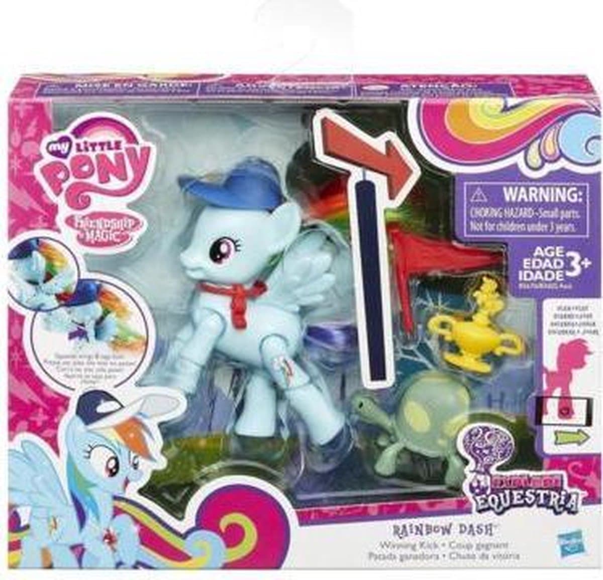 Petit poney mobile arc-en-ciel