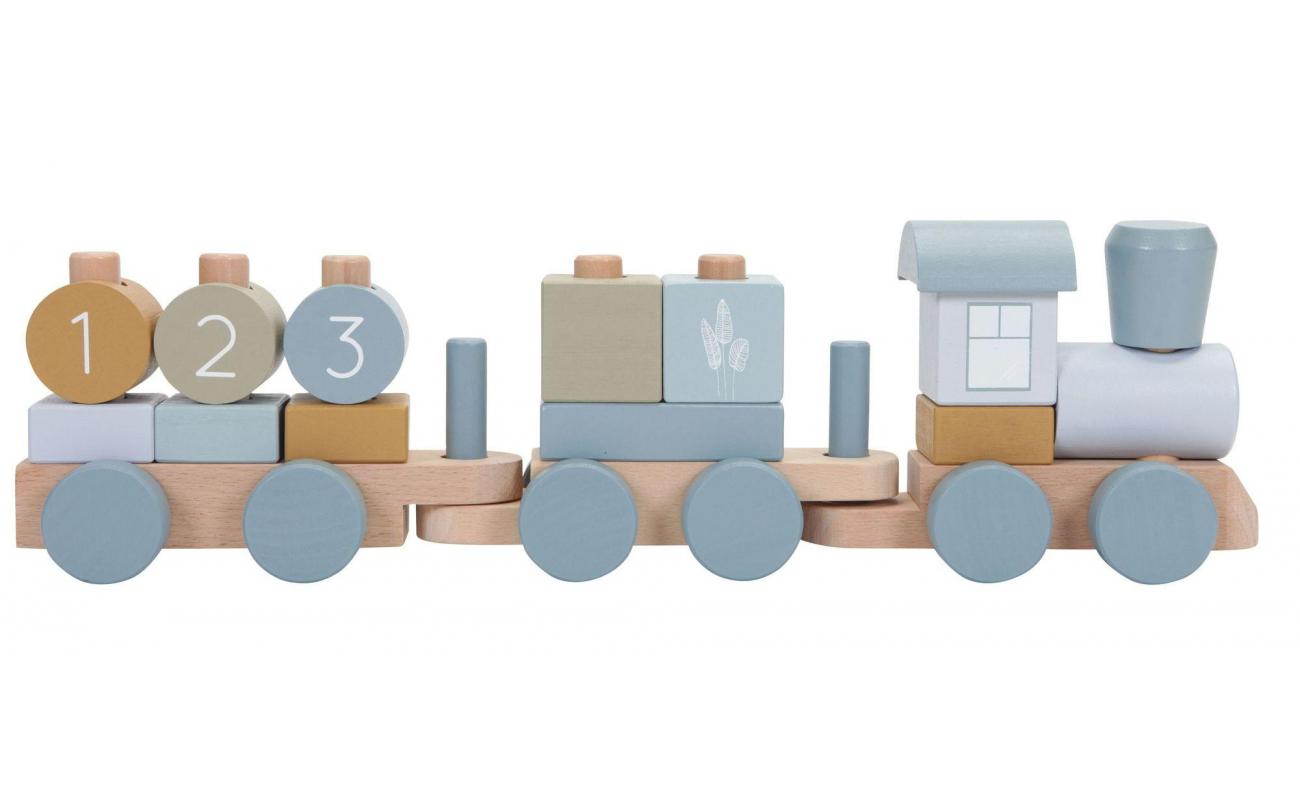 Tiamo petit train néerlandais bleu avec 2 wagons