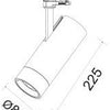 Spot sur rail LED Lival triphasé 29w 3000k noir 15-60gr lival surt - 5050622