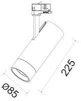Spot sur rail LED Lival triphasé 29w 3000k noir 15-60gr lival surt - 5050622