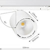 Spot sur rail LED Lival triphasé 34w 3000k blanc 50gr lival cafétéria - 5050611