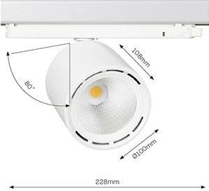 Spot sur rail LED Lival triphasé 34w 4000k blanc 30gr lival cafétéria - 5050614