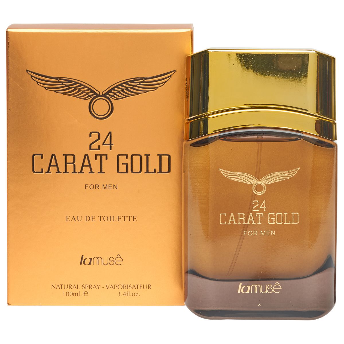 Lamusê Lamuse Eau de Toilette Spray Men 24 carats d'or 100 ml