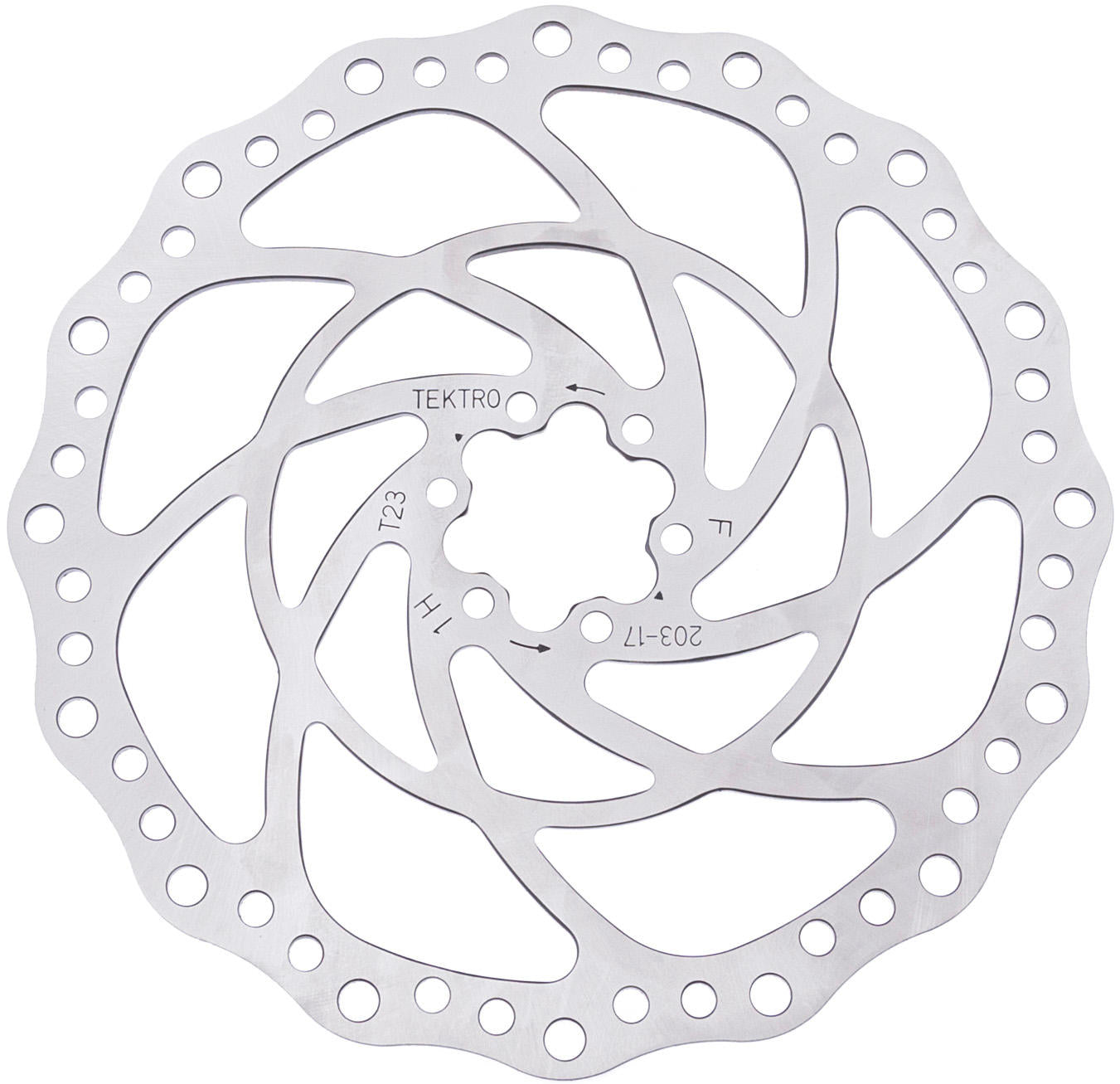 TEKTRO TR203-17 Rotor de disque de frein Ø203 mm 2,3 mm 6 points argent