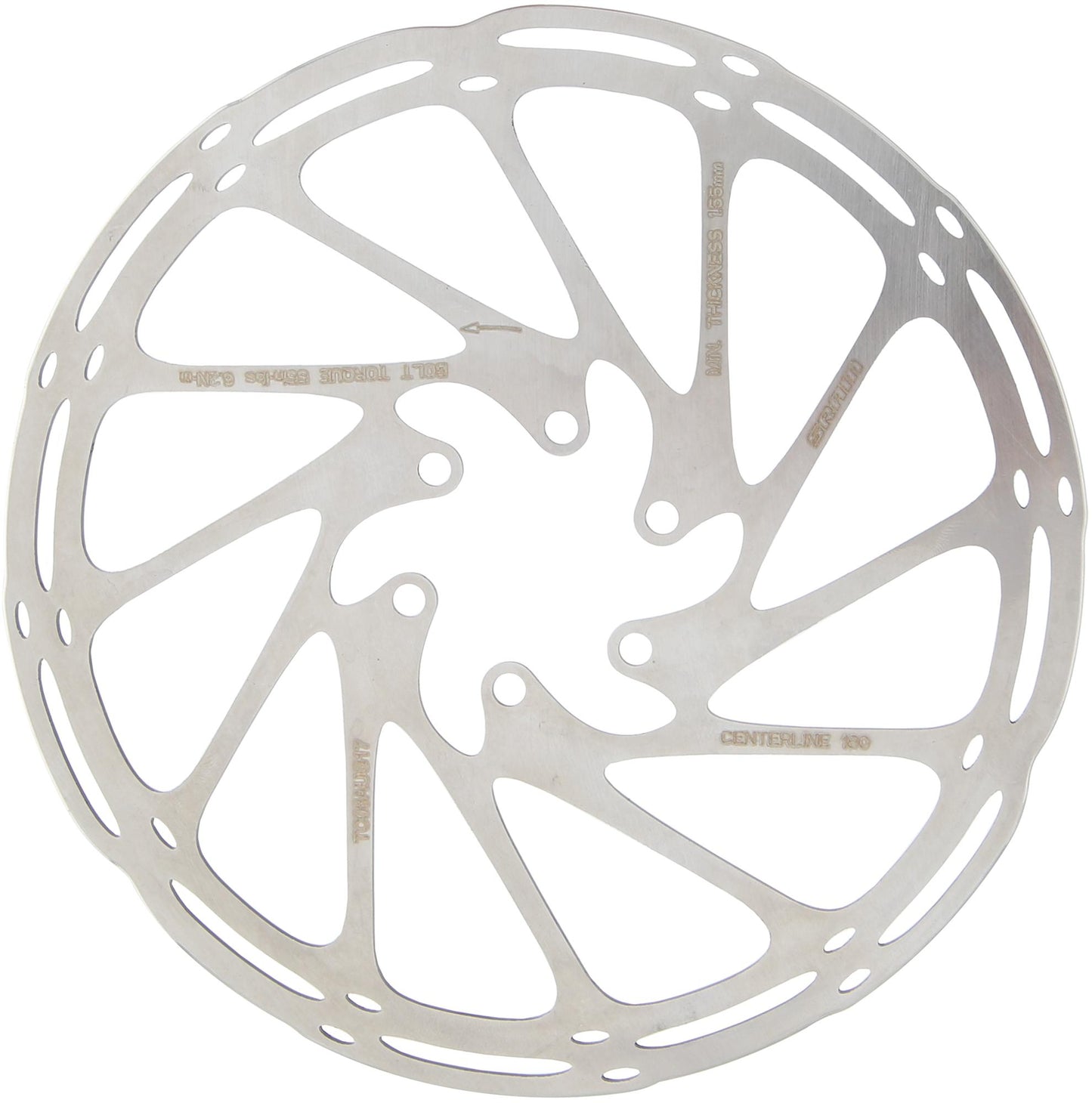 Sram rotor ceterline Stain.Steel, arrondi, 180 mm