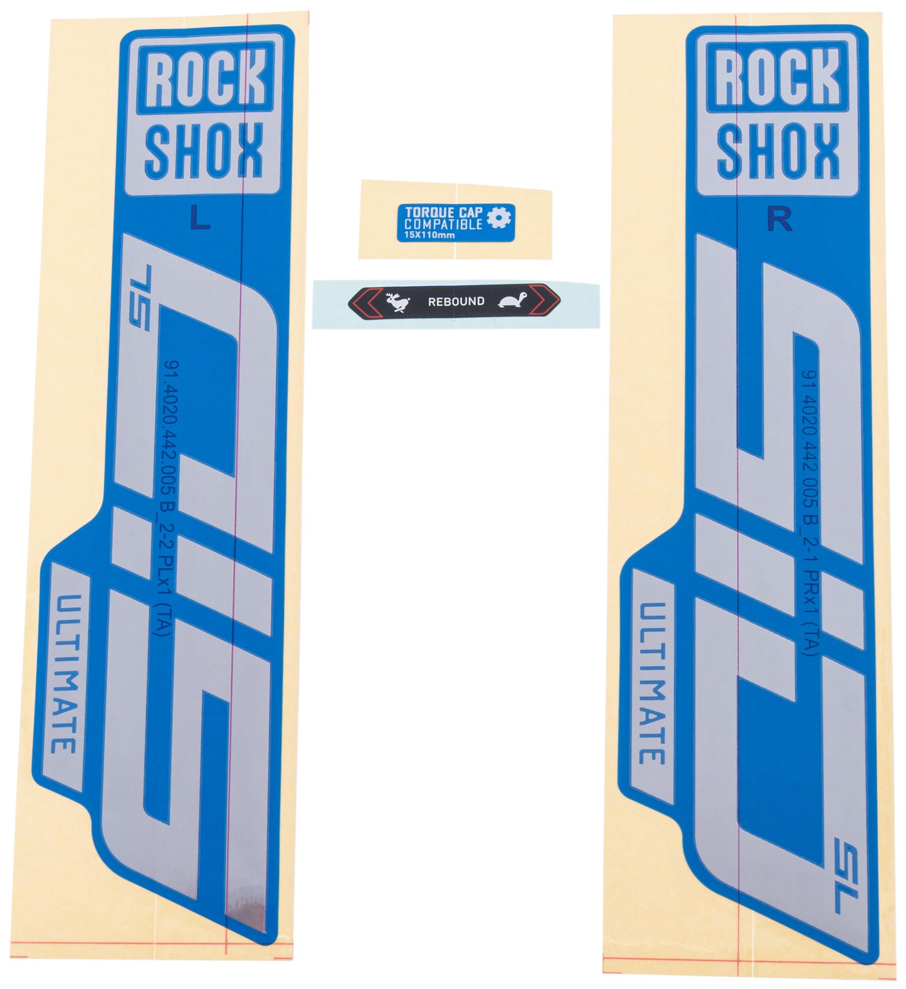 Decal de rockshox set rs sid sl ult. Argent